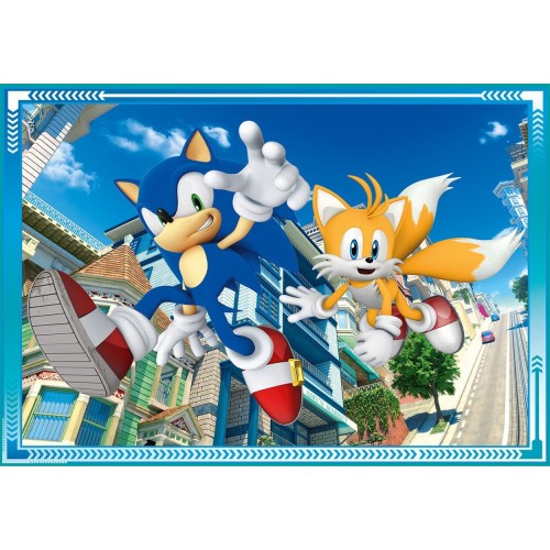 Clementoni Sonic The Hedgehog Children's Puzzle 4 in 1 Super Color ...