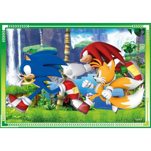Clementoni Sonic The Hedgehog παιδικό παζλ 4 in 1 super color sonic 12 ...