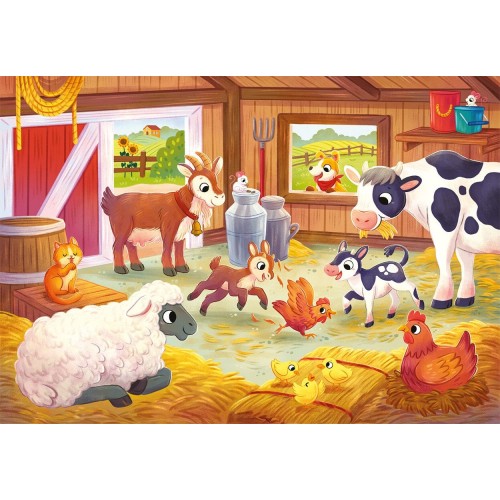 Clementoni Children's Super Color Puzzle on 2x20 pcs Farm 1200-24818 8005125248186