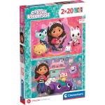 Clementoni Children's Puzzle Super Color Dreamworks Gabbys Dollhouse 2x20 pcs 1200-24802 8005125248025