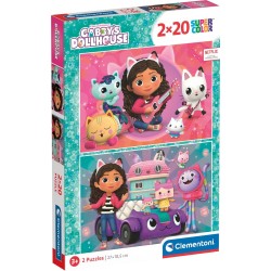 Clementoni Children's Puzzle Super Color Dreamworks Gabbys Dollhouse 2x20 pcs 1200-24802 8005125248025