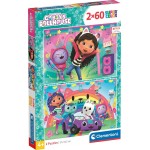 Clementoni παιδικό παζλ super color dreamworks gabbys dollhouse 2x60 τμχ 1200-24819 8005125248193