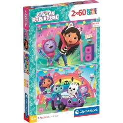 Clementoni παιδικό παζλ super color dreamworks gabbys dollhouse 2x60 τμχ 1200-24819 8005125248193