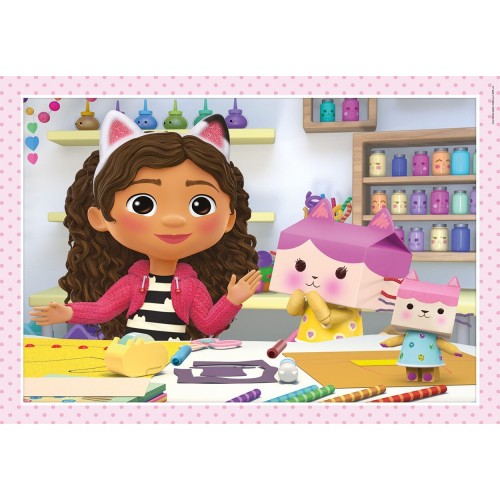 Clementoni παιδικό παζλ 4 in 1 super color dreamworks gabbys dollhouse 12-16-20-24 τμχ 1200-21524 8005125215249