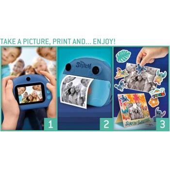 Lisciani DISNEY Stitch Instant Camera - Capture, Print And Share For Kids 6+ Months - Selfie And Video Function 107247 800832410