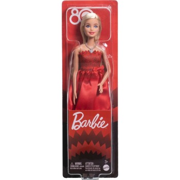 Barbie Κόκκινο Φόρεμα - Mattel 80 Χρονια Κούκλα JGD25 194735311200