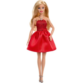 Barbie Mattel 80th Anniversary Ruby-red Celebration Fashion Doll Wearing Red Dress With Accessories JGD25 194735311200