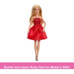 Barbie Κόκκινο Φόρεμα - Mattel 80 Χρονια Κούκλα JGD25 194735311200