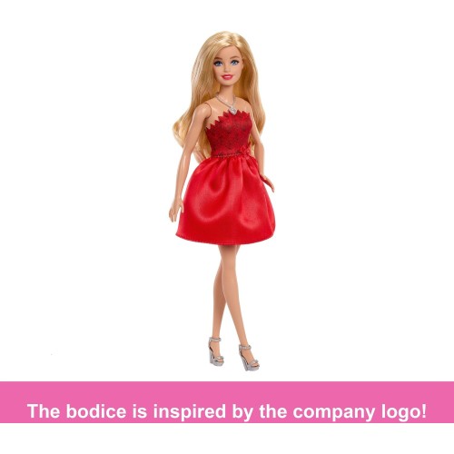 Barbie Mattel 80th Anniversary Ruby-red Celebration Fashion Doll Wearing Red Dress With Accessories JGD25 194735311200