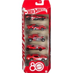 Hot Wheels Core Mattel 80Th Anniversary 5-Pack Of 1:64 Scale Toy Cars With Collectible Deco JGK08 194735315789