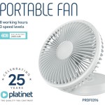Platinet Desk Ανεμιστηράκι Αναδιπλούμενο Λευκό 19 Εκ. PRDF0396 5907595460538
