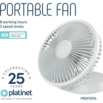 Platinet Desk Rechargeable Fan PRDF0396 2400Mah PRDF0396 5907595460538