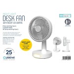 Platinet Wireless Desk Fan USB With Lightning White PRDF0536 PRDF0536 5907595460545