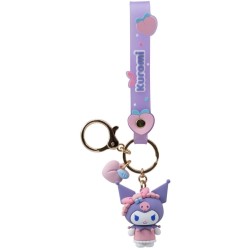 Yume Hello Kitty Keychain & Strap Peach Series Kuromi TOY-0179 4895217516477