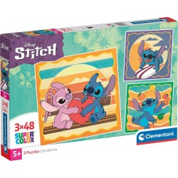 Clementoni Disney Stitch Children's Super Color Disney Stich 3x48 TMX 1200-25062 8005125250622