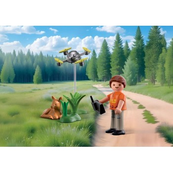 Playmobil Specialplus Fawn Rescue With Drone 71880 4008789718808