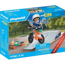 Playmobil My Life Αγόρι Με Skateboard Και Ποδήλατο 71798 4008789717986