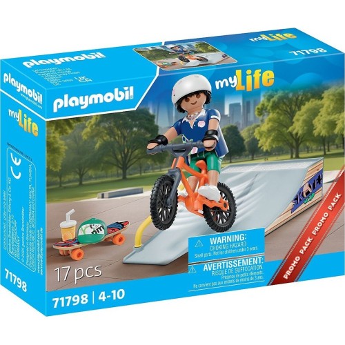 Playmobil My Life Αγόρι Με Skateboard Και Ποδήλατο 71798 4008789717986
