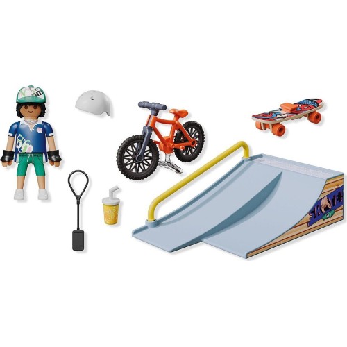 Playmobil My Life Αγόρι Με Skateboard Και Ποδήλατο 71798 4008789717986