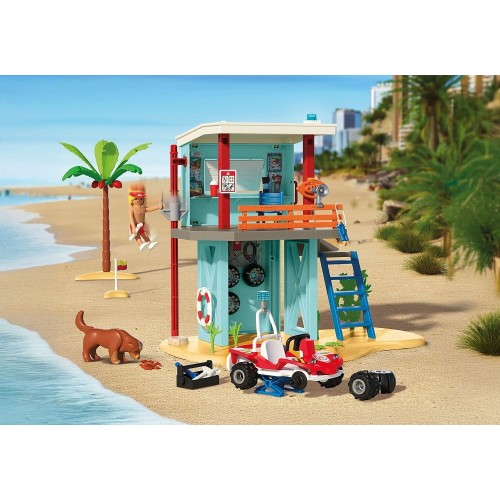 Playmobil My Life Lifeguard Tower With Beach Buggy 71903 4008789719034