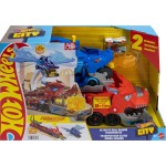 Mattel Hot Wheels City Ultimate Dual Dragon Transporter & 2 1:64 Scale Toy Cars JBM72 194735264179