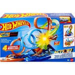Mattel Hot Wheels Action 4-loop Crash Out Track Set With Motorized Booster & 1:64 Scale Toy Car HXR70 194735237166