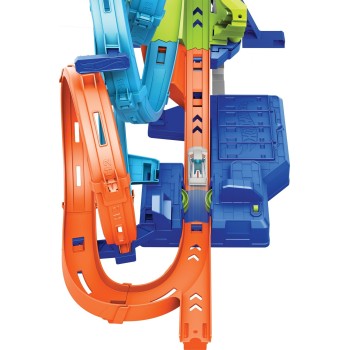 Mattel Hot Wheels Action 4-loop Crash Out Track Set With Motorized Booster & 1:64 Scale Toy Car HXR70 194735237166