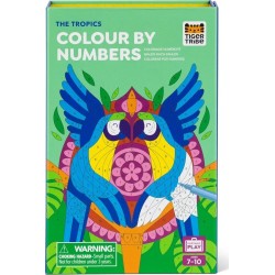 tiger tribe Σετ Δραστηριοτήτων – Colour By Numbers The Tropics 20204 9341736100222