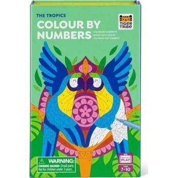 tiger tribe Activity SET - Color by Numbers The Tropics 20204 9341736100222