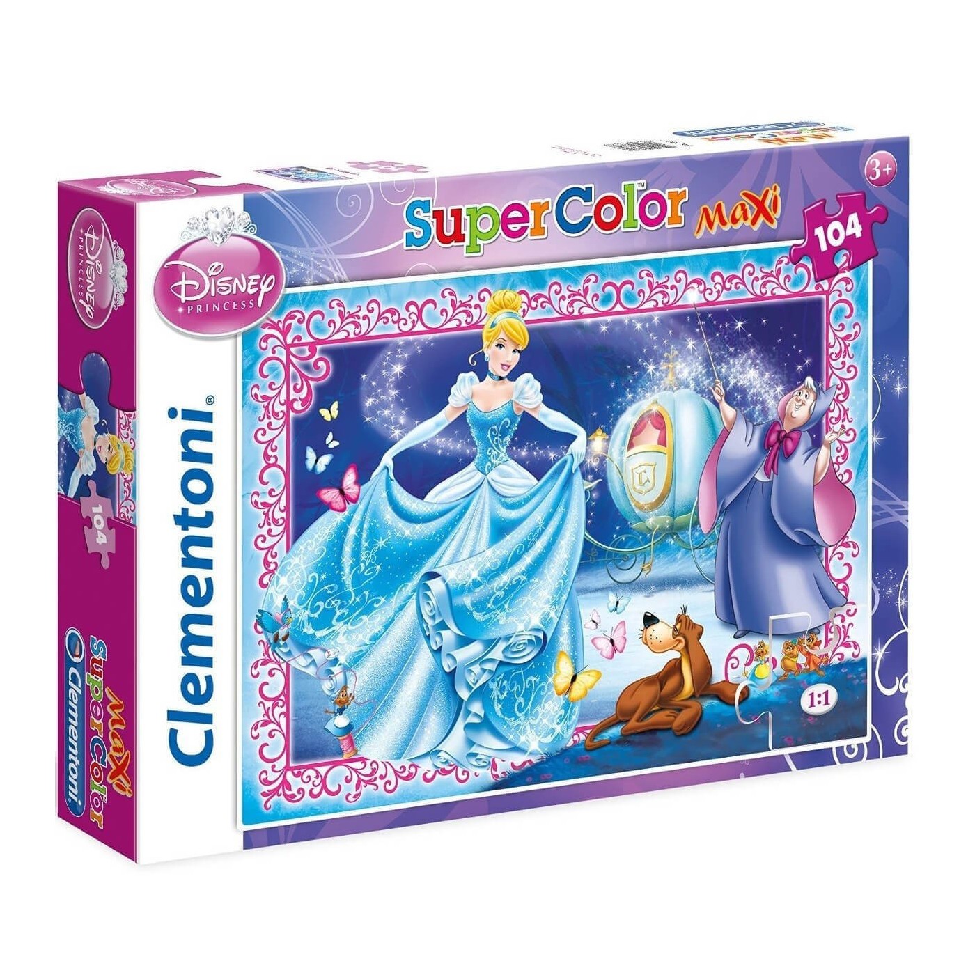 Clementoni Παζλ 104Τεμ Maxi Super Color Disney Princess Cinderella 1210 ...
