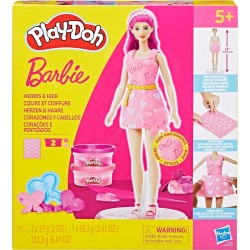 Hasbro Play-Doh Barbie Hearts And Hair Doll Set Σετ G1354 / G1357 5010996315670