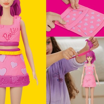 Hasbro Play-Doh Barbie Hearts And Hair Doll Set Σετ G1354 / G1357 5010996315670