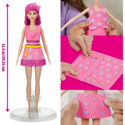 Hasbro Play-Doh Barbie Hearts And Hair Doll Set Σετ G1354 / G1357 5010996315670