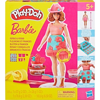 Hasbro Play-Doh Barbie Florals And Fringe Σετ G1354 / G1360 5010996315694