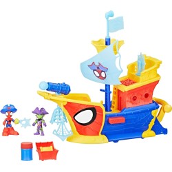 Hasbro Spiderman Spidey And His Amazing Friends  Water-Webs Webs Ahoy Bubble Pirate Ship Toy G0666 5010996281357