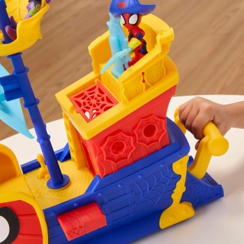 Hasbro Spiderman Spidey And His Amazing Friends  Water-Webs Webs Ahoy Bubble Pirate Ship Toy G0666 5010996281357
