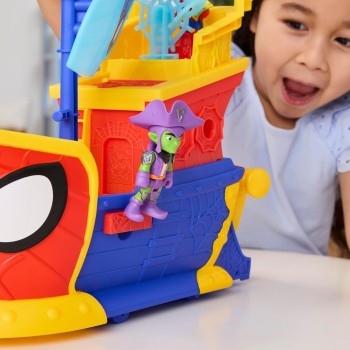 Hasbro Spiderman Spidey And His Amazing Friends  Water-Webs Webs Ahoy Bubble Pirate Ship Toy G0666 5010996281357