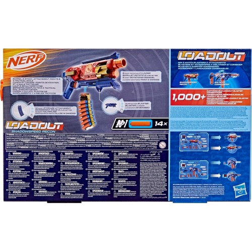 Hasbro Nerf Loadout Shadowspeed Recon Blaster and 14 N1 Darts G1759 5010996347114