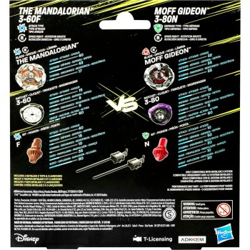 Hasbro Beyblade X And  Wars Collab The Mandalorian 3-60F Vs. Moff Gideon 3-80N Mul G0279 / F9589 5010996257130