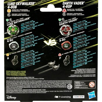 Hasbro Beyblade X And Star Wars Collab Luke Skywalker 4-80B Vs. Darth Vader 4-60B G0279 / G0290 5010996257147