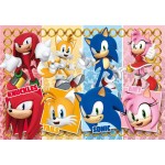 Clementoni Sonic The Hedgehog παιδικό παζλ maxi super color sonic 60 τμχ 1200-26073 8005125260737
