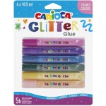 CARIOCA Glitter Glue Tubes Pearly - 6 Pcs C42113 8003511421137