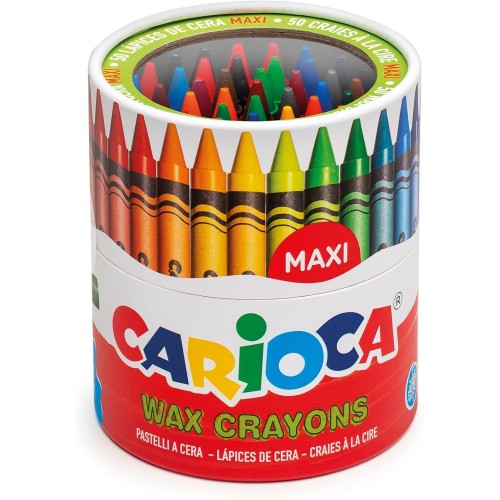 CARIOCA Wax Maxi Tube 50 Pcs C42388 8003511423889