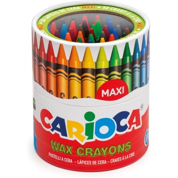 CARIOCA Wax Maxi Tube Κηρομπογιές Σετ 50 Τμχ C42388 8003511423889