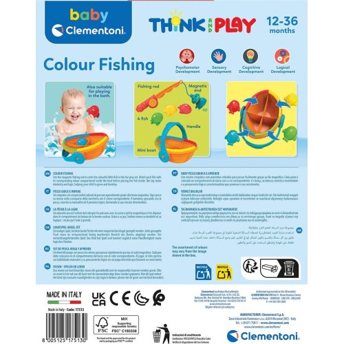 Baby Clementoni Baby Fishing Set Of Recycled Materials For 12-36 Months 1000-17513 8005125175130