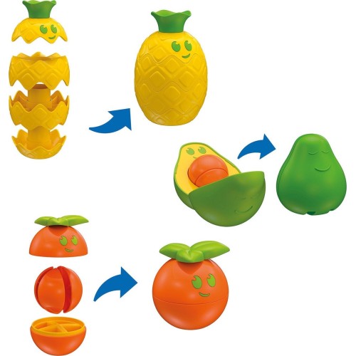 Baby Clementoni Βρεφικό Παιχνίδι Σετ Φρούτων Από Ανακυκλωμένα Υλικά Για 12-36 Μηνών 1000-17512 8005125175123
