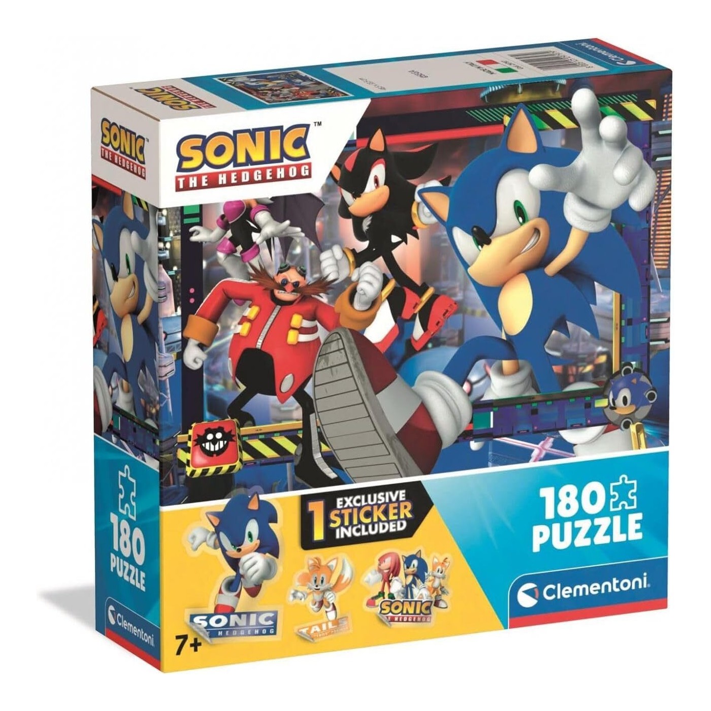 Clementoni Sonic The Hedgehog Children's Puzzle Super Color Sonic 180 ...
