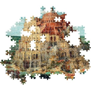 Clementoni παζλ museum collection bruegel: ο πύργος της βαβέλ 1500 τμχ - compact box 1220-31738 8005125317387