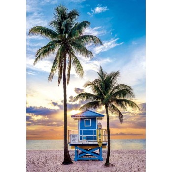 Clementoni High Quality Collection Puzzle Miami Beach in Florida 500 pcs - Compact box 1220-35574 8005125355747