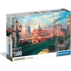 Clementoni High Quality Collection Puzzle The Westminister 500 pcs Bridge - Compact Box 1220-35575 8005125355754